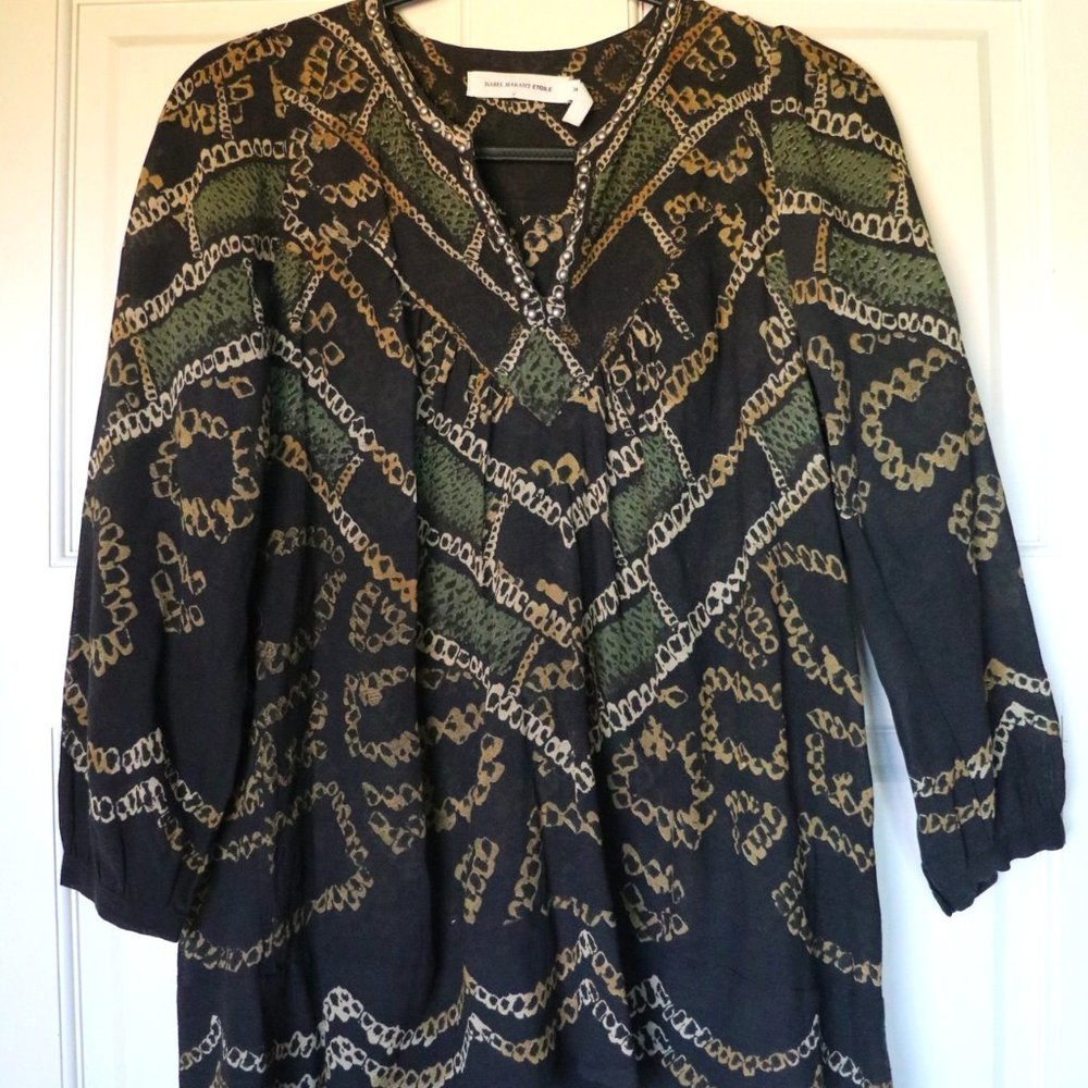 ETOILE ISABEL MARANT PRINTED LONG SLEEVE TOP